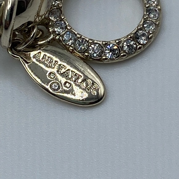 Ann Taylor Silver Tone and Rhinestone Chunky Link Bracelet - Picture 3 of 3